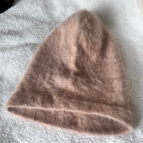 Vintage Y2K Hatterdashers Balaclava Hooded Beige Hat w/ pom-pom drawstring New - Picture 3 of 9